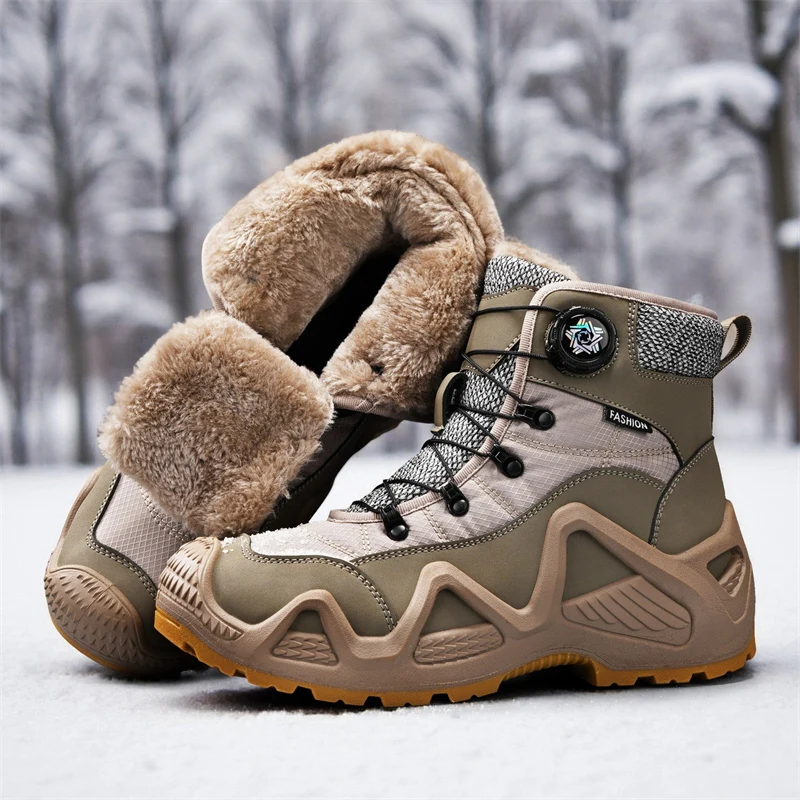 Warm Fur Outdoor Hiking Shoes Men's Combat Tactical Desert Boots Male Field Hunting Climbing Training Waterproof Sports Shoes
Warm Fur Outdoor Hiking Shoes Men's Combat Tactical Desert Boots Male Field Hunting Climbing Training Waterproof Sports Shoes