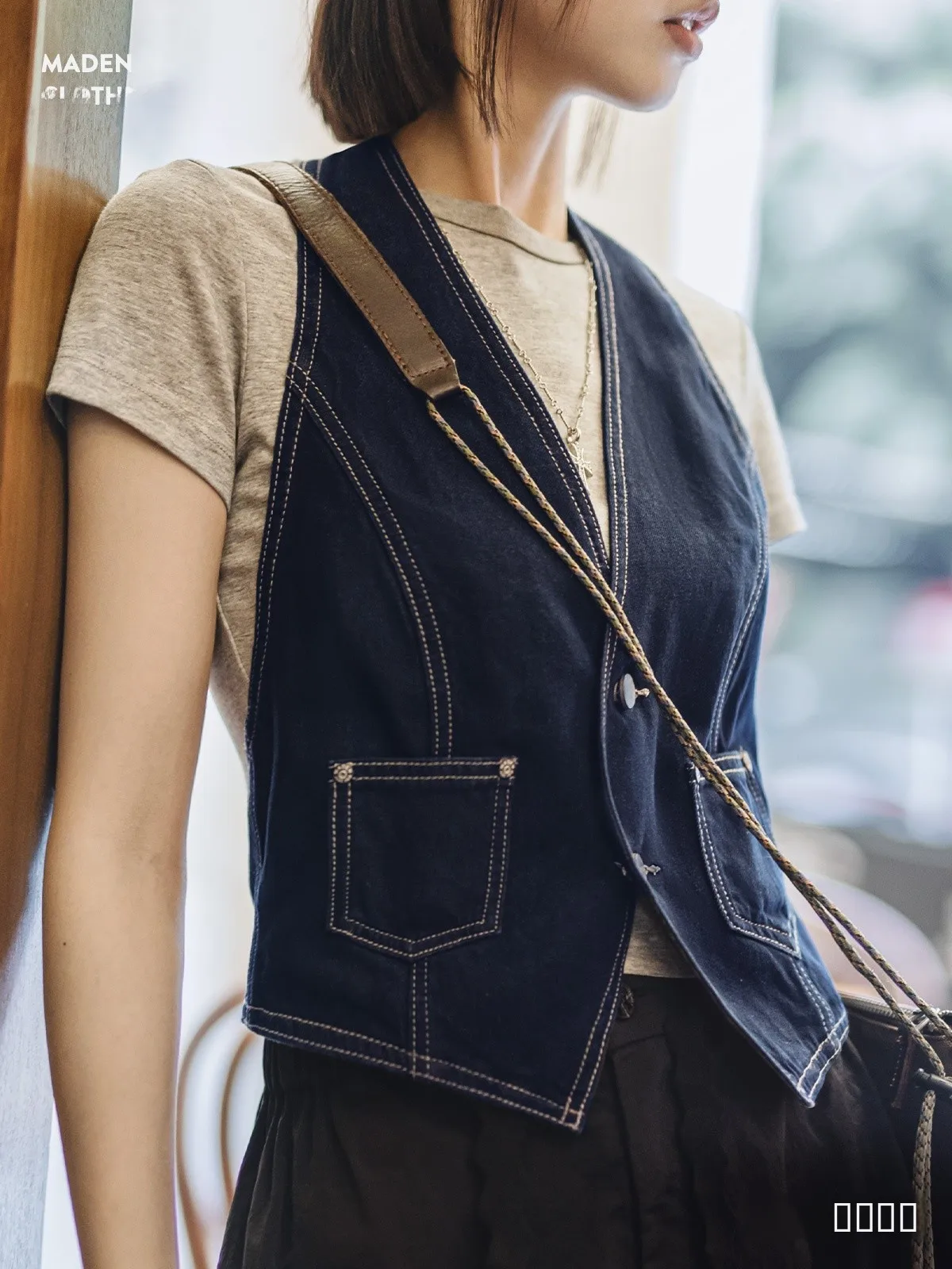 Женский топ Maden V-Ne Denim с тонкими бретелями и открытыми плечами, из хлопка и лиоцелла, весенний, без рукавов
Женский топ Maden V-Ne Denim с тонкими бретелями и открытыми плечами, из хлопка и лиоцелла, весенний, без рукавов