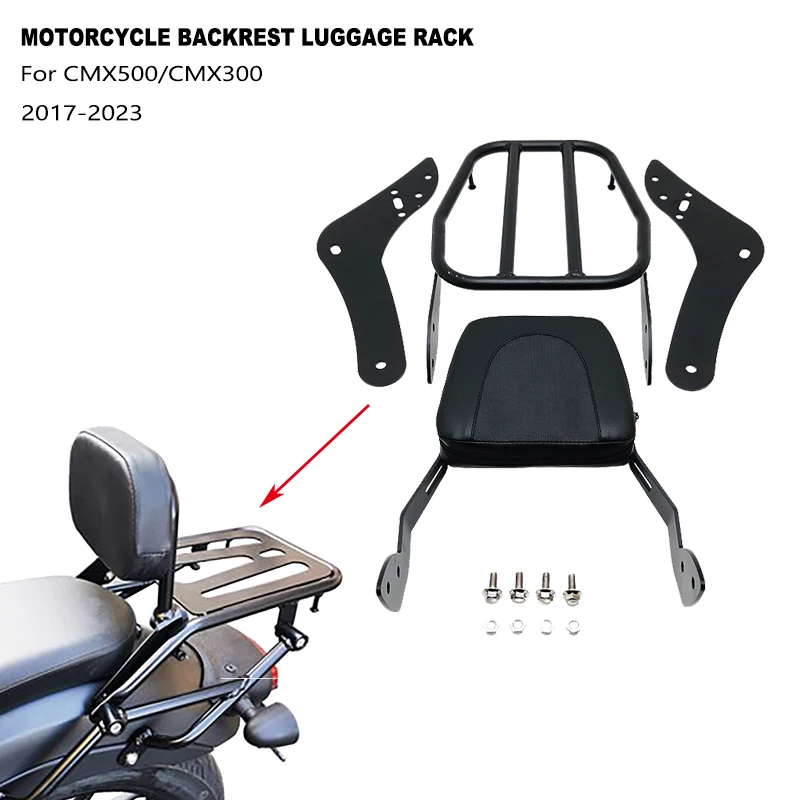 For HONDA CM300 CM500 CMX500 CMX300 2017-2023 2022 Motorcycle Detachable Rear seat Bar Backrest With Luggage Rack
For HONDA CM300 CM500 CMX500 CMX300 2017-2023 2022 Motorcycle Detachable Rear seat Bar Backrest With Luggage Rack