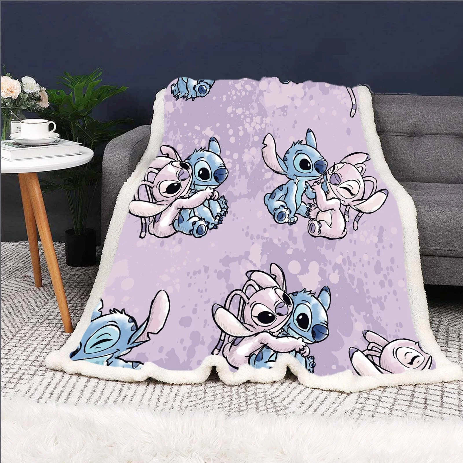 Kawaii Stitch Winter Luxury Blankets Microfiber Fabric Reactive Printed Bed Throws for Children Cozy Home Stitched
Kawaii Stitch Winter Luxury Blankets Microfiber Fabric Reactive Printed Bed Throws for Children Cozy Home Stitched