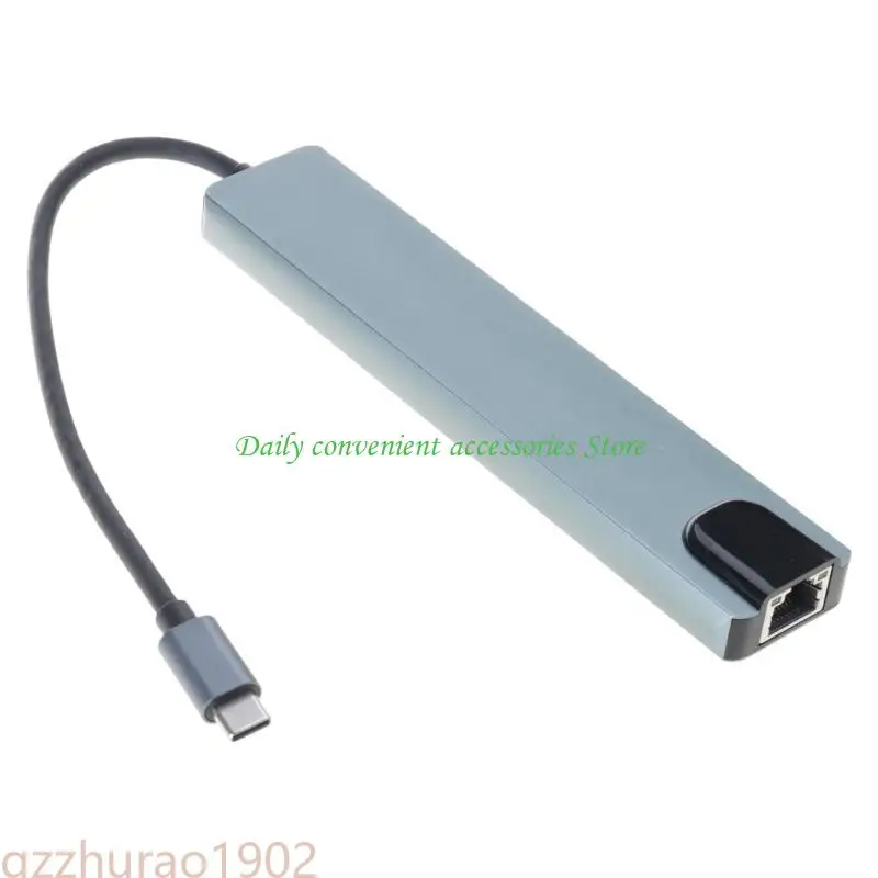 97QB Portable 5 Type C Adapter with 4K USB HDMI2.0 Output and Gigabit Ethernet for Laptops and Gaming Consoles
97QB Portable 5 Type C Adapter with 4K USB HDMI2.0 Output and Gigabit Ethernet for Laptops and Gaming Consoles