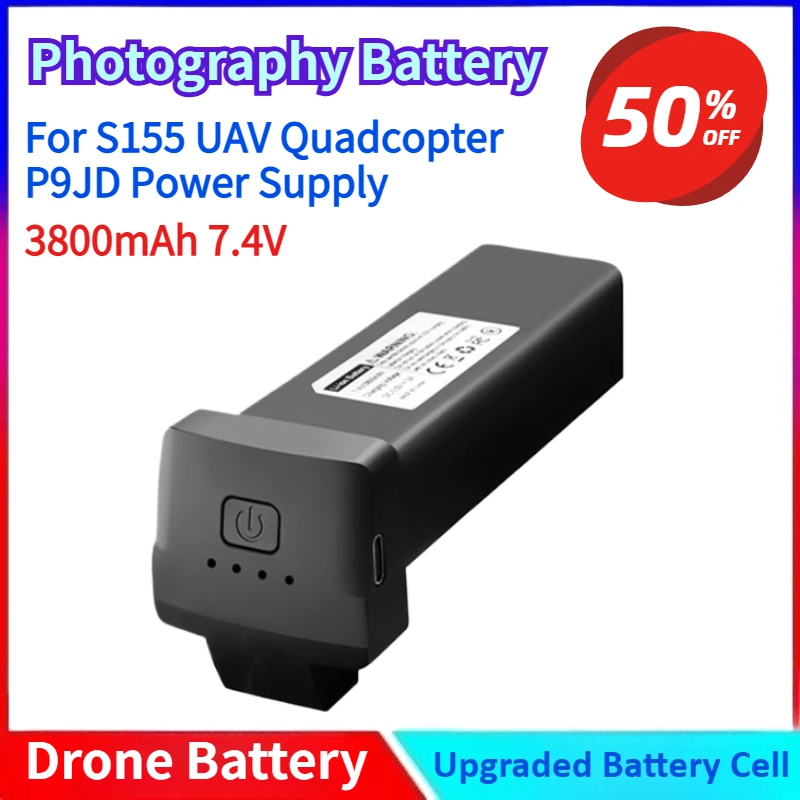 New 3800mAh 7.4V Daily Sale Enhanced Aerial Photography Battery for S155 UAV Quadcopter P9JD Power Supply
New 3800mAh 7.4V Daily Sale Enhanced Aerial Photography Battery for S155 UAV Quadcopter P9JD Power Supply