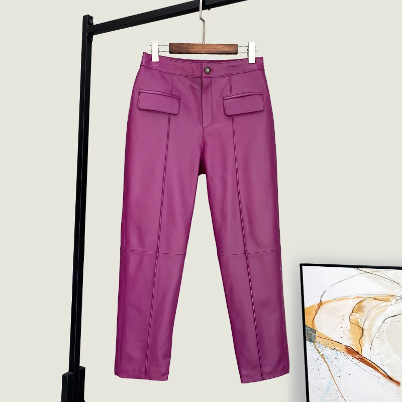Winter New Genuine Leather Pants Women's Fashionable All-Match Straight-Leg High Waist Sheepskin Cropped
Winter New Genuine Leather Pants Women's Fashionable All-Match Straight-Leg High Waist Sheepskin Cropped