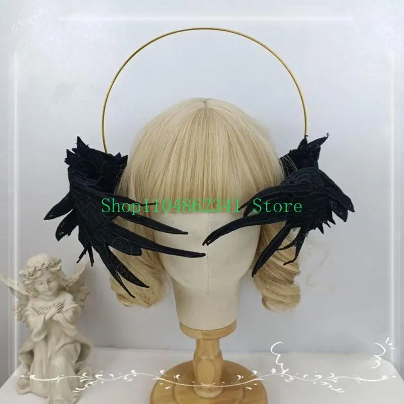652F Womens Halos CrownsHeadband Angel Wing Hair Accessories for Cosplay
652F Womens Halos CrownsHeadband Angel Wing Hair Accessories for Cosplay