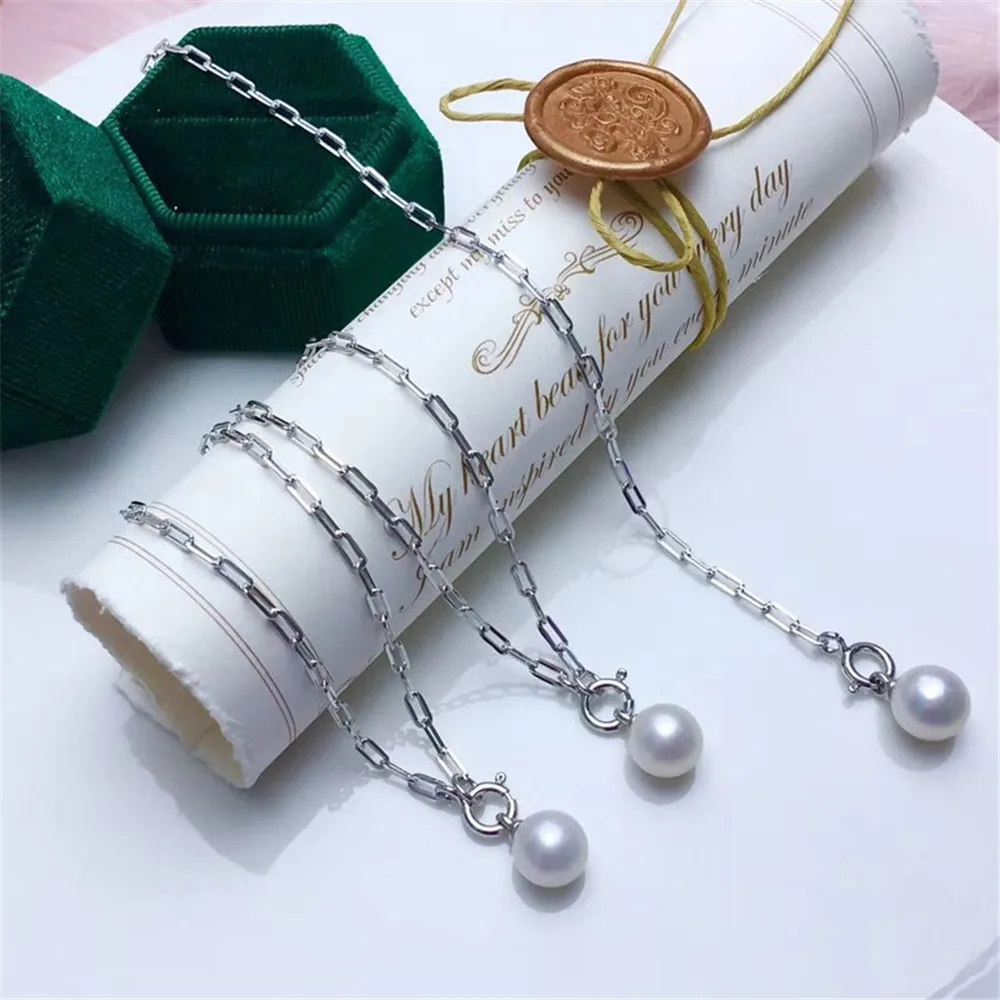 DIY Pearl Accessories S925 Sterling Silver Bracelet Empty Fashion Chain Bracelet with Silver Jewelry Fit 6-8mm Round Beads S052
DIY Pearl Accessories S925 Sterling Silver Bracelet Empty Fashion Chain Bracelet with Silver Jewelry Fit 6-8mm Round Beads S052