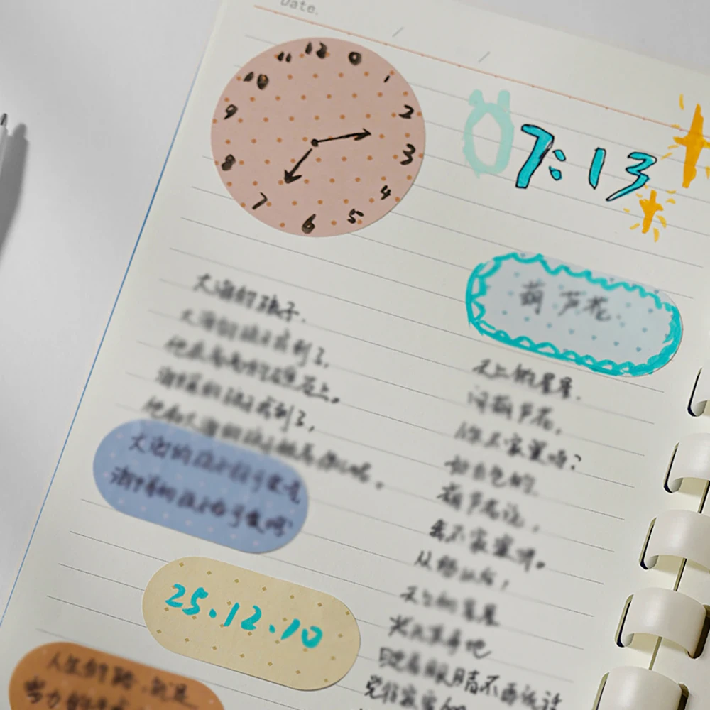 Calendar style sticky notes, polka dot geometric note stickers, office ledger decoration, classification index, sticky notes
Calendar style sticky notes, polka dot geometric note stickers, office ledger decoration, classification index, sticky notes