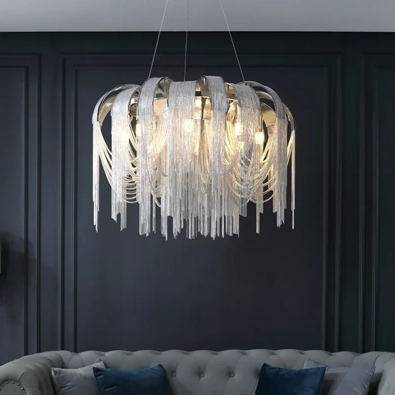 2024 Luxury Tassel Chain Living Room Pendant Light Modern Internet Celebrity Restaurant Bedroom Hotel Decoration Light
2024 Luxury Tassel Chain Living Room Pendant Light Modern Internet Celebrity Restaurant Bedroom Hotel Decoration Light