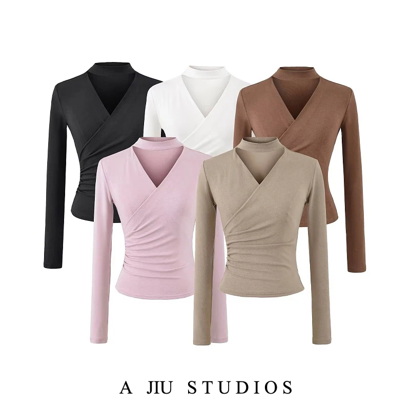 Сексуальная ажурная футболка с v-образным вырезом, женская осенне-зимняя футболка с высоким воротником, облегающая длинная футболка све, топ с завязкой на талии, основа irt
Сексуальная ажурная футболка с v-образным вырезом, женская осенне-зимняя футболка с высоким воротником, облегающая длинная футболка све, топ с завязкой на талии, основа irt