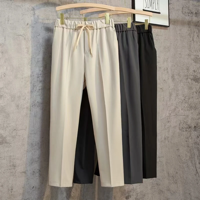 Весенне-осенние мужские облегающие брюки с девятью зубцами, прямые повседневные брюки с поясом, молодежные повседневные брюки Faion Busin, чистый цвет
Весенне-осенние мужские облегающие брюки с девятью зубцами, прямые повседневные брюки с поясом, молодежные повседневные брюки Faion Busin, чистый цвет