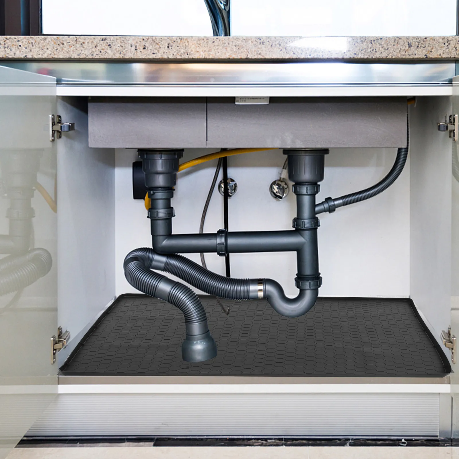 Резиновый водонепроницаемый коврик под раковину, обрезаемый, для кухонных шкафов, поддон для сбора капель, органайзер для хранения, подкладка для ванной комнаты
Резиновый водонепроницаемый коврик под раковину, обрезаемый, для кухонных шкафов, поддон для сбора капель, органайзер для хранения, подкладка для ванной комнаты