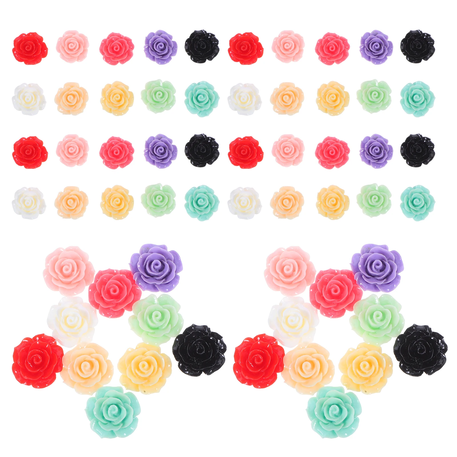 100Pcs Resin Rose Flowers Beads Flatback DIY Cabochons Accessory Embellishment for Scrapbooking Craft 18mm (Assorted Color)
100Pcs Resin Rose Flowers Beads Flatback DIY Cabochons Accessory Embellishment for Scrapbooking Craft 18mm (Assorted Color)