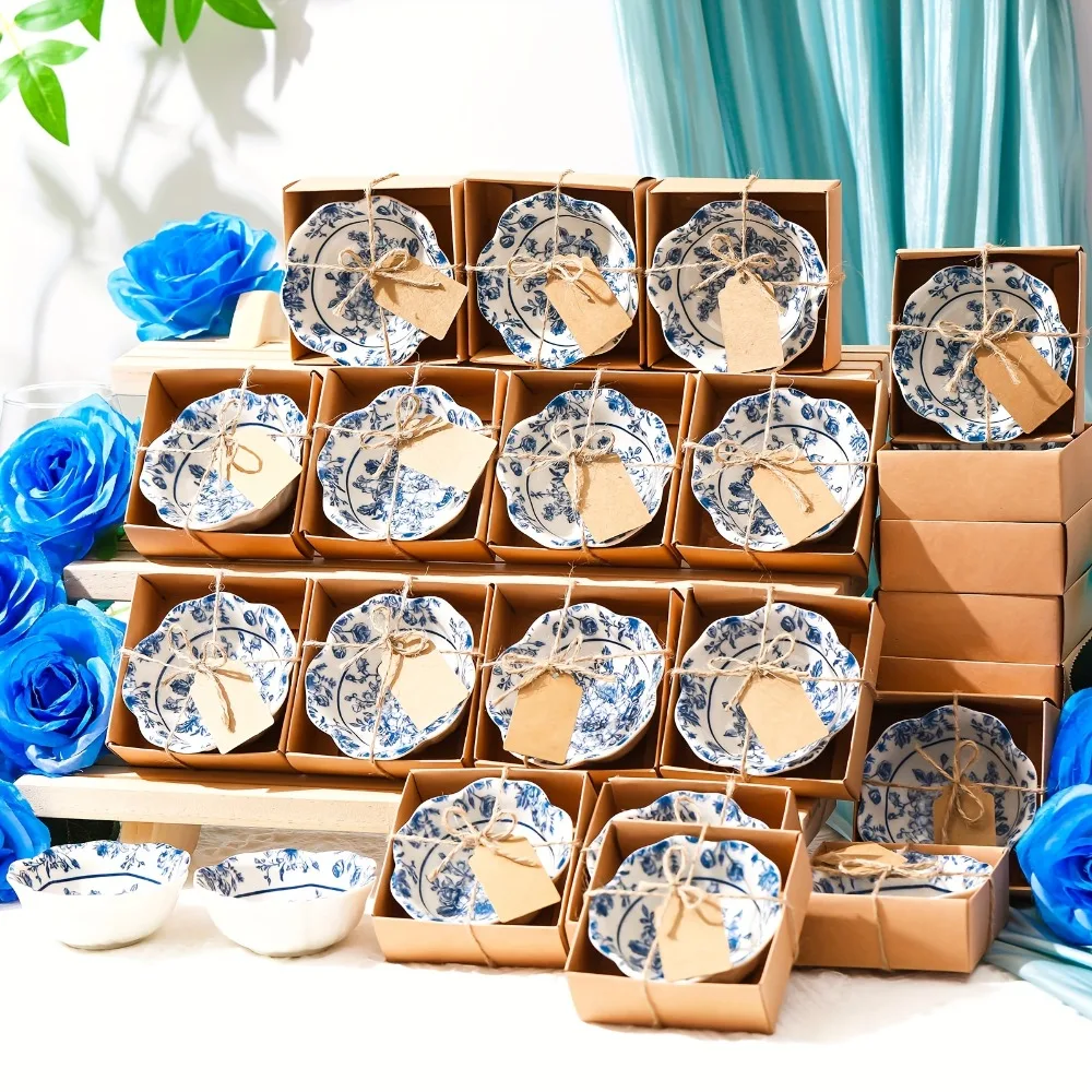 24pcs Wedding Favors For Guests Small Ceramic Bowl Bulk Gifts Set 3.3 Inch Floral Design Mini Dipping Bowl Sauce Dish
24pcs Wedding Favors For Guests Small Ceramic Bowl Bulk Gifts Set 3.3 Inch Floral Design Mini Dipping Bowl Sauce Dish