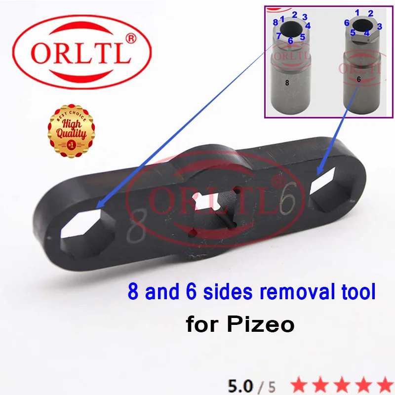 NEW 8 and 6 Angle Common Rail Injector Disassemble Removal Steel Nozzle Nut Tool for Bosch Pizeo Nozzle Cap Remove Instrument
NEW 8 and 6 Angle Common Rail Injector Disassemble Removal Steel Nozzle Nut Tool for Bosch Pizeo Nozzle Cap Remove Instrument