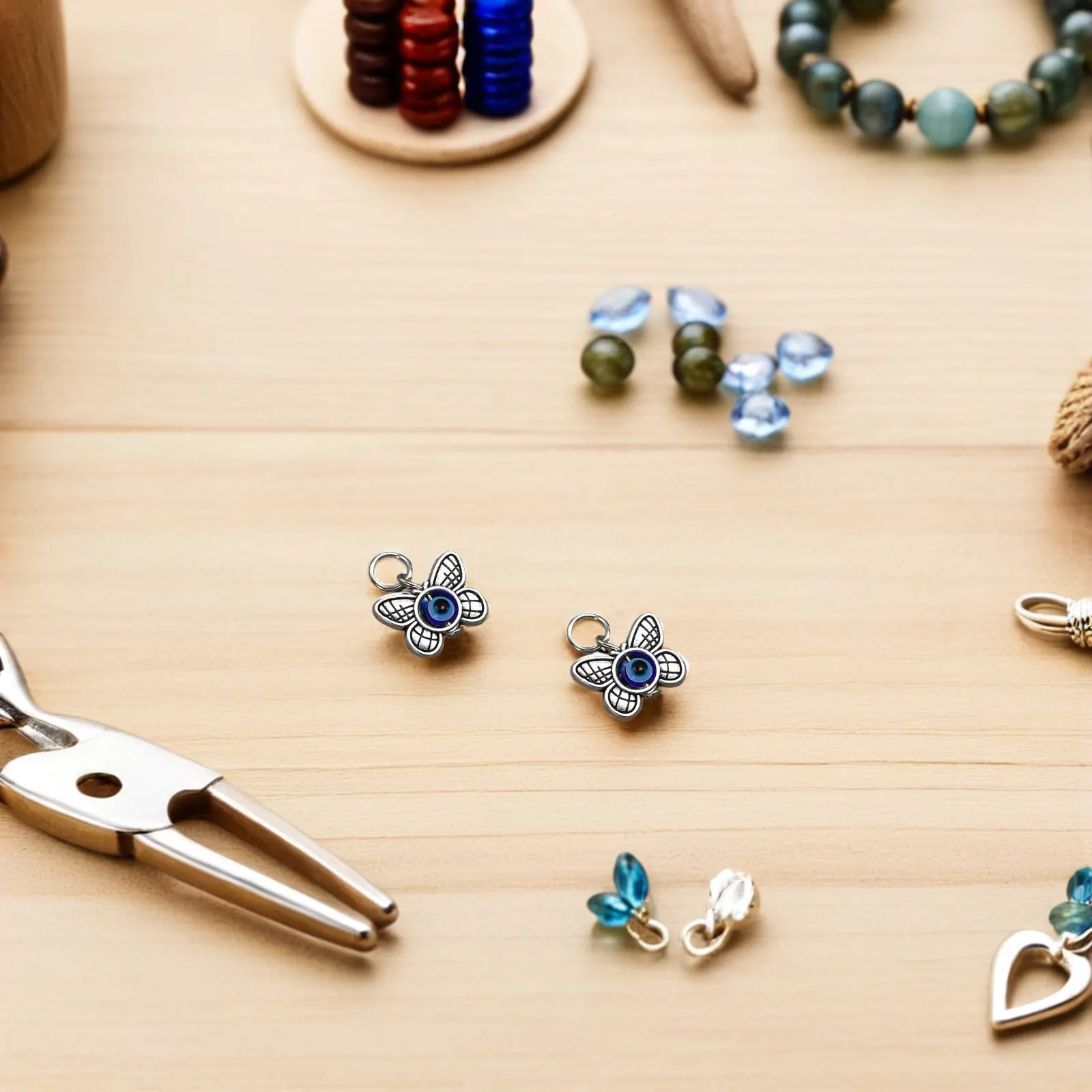 20Pcs Metal Butterfly Pendant Evil Eye Charm Spiritual Protection Boho DIY Jewelry Findings Necklace Keychain Bracelet Making
20Pcs Metal Butterfly Pendant Evil Eye Charm Spiritual Protection Boho DIY Jewelry Findings Necklace Keychain Bracelet Making