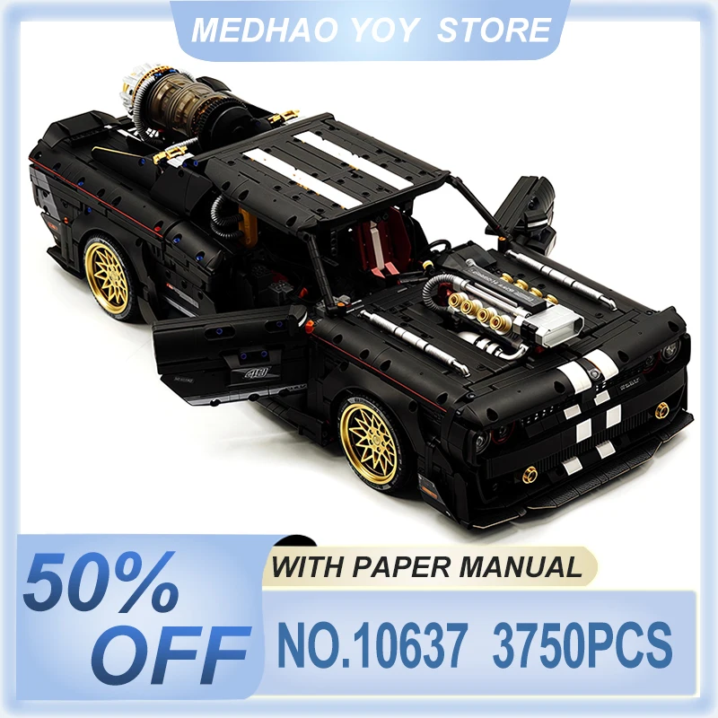 GULY 10637 Dodgedd 1:8 MOC Technical RC Racing Building Block Assembling Super Vehicle Bricks Model DIY Toys Christmas Gift Kids
GULY 10637 Dodgedd 1:8 MOC Technical RC Racing Building Block Assembling Super Vehicle Bricks Model DIY Toys Christmas Gift Kids
