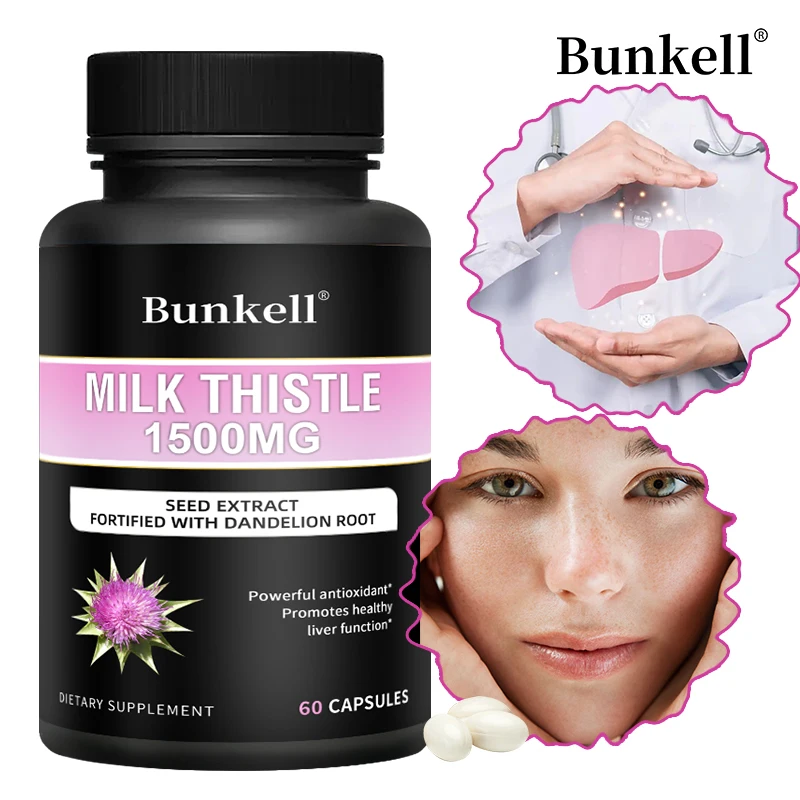 Organic Milk Thistle Extract 1500mg Capsules & Dandelion Root for Liver Health Supports Liver Function Non-GMO Vegetarian
Organic Milk Thistle Extract 1500mg Capsules & Dandelion Root for Liver Health Supports Liver Function Non-GMO Vegetarian