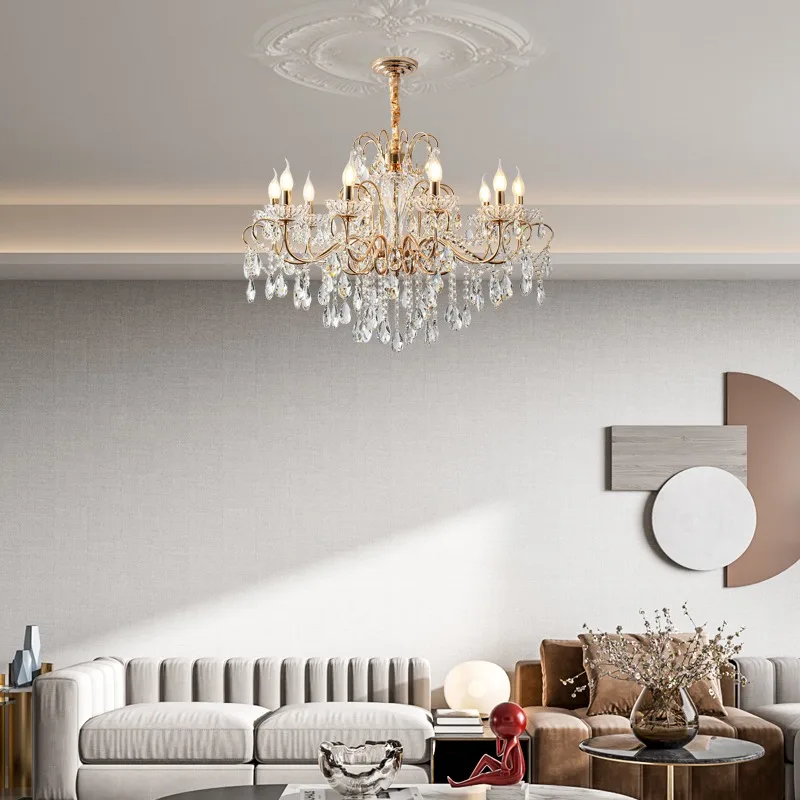 American crystal lamp, luxurious European candle lamp in living room, bedroom and dining room, crystal chandelier in dining room
American crystal lamp, luxurious European candle lamp in living room, bedroom and dining room, crystal chandelier in dining room