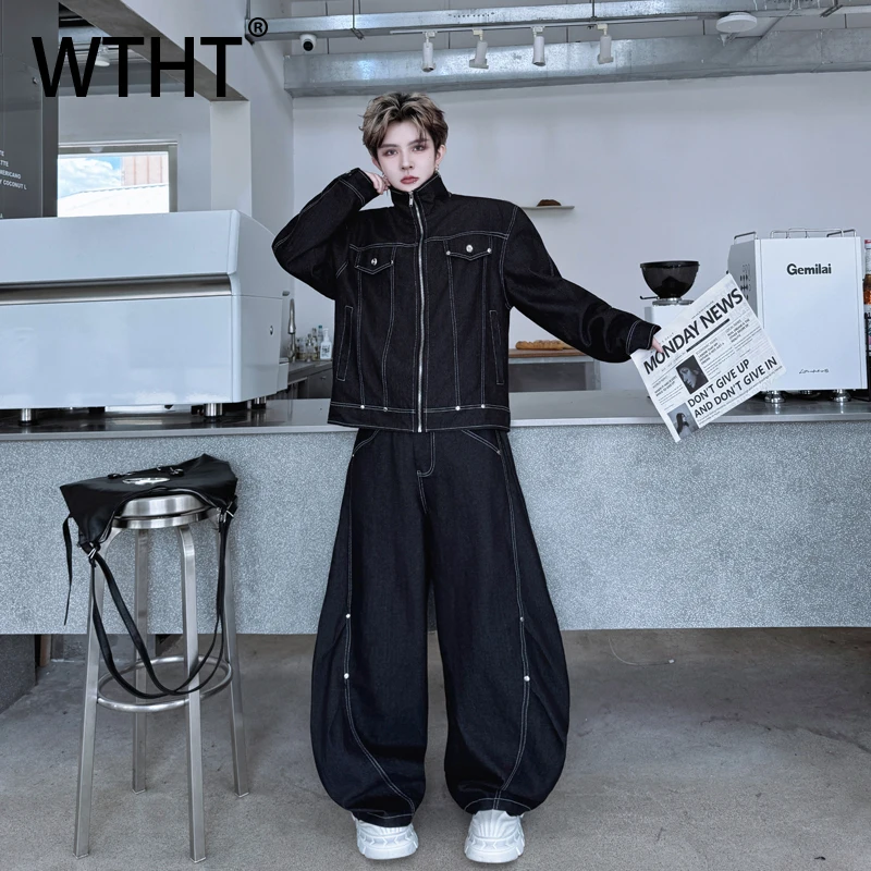 WTHT винтажный мужской костюм с воротником-стойкой, полосатые джинсовые пальто-карго, повседневный прямой комплект джинсов с широкими штанинами, мужской осень 2023, 2A1708
WTHT винтажный мужской костюм с воротником-стойкой, полосатые джинсовые пальто-карго, повседневный прямой комплект джинсов с широкими штанинами, мужской осень 2023, 2A1708