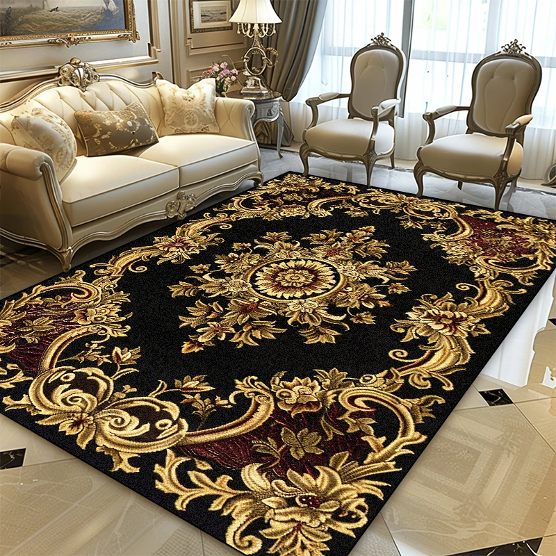 Персидские роскошные ковры из черного золота для гостиной, спальни, украшения дома, большие коврики с принтом, нескользящие коврики для офиса, дивана
Персидские роскошные ковры из черного золота для гостиной, спальни, украшения дома, большие коврики с принтом, нескользящие коврики для офиса, дивана