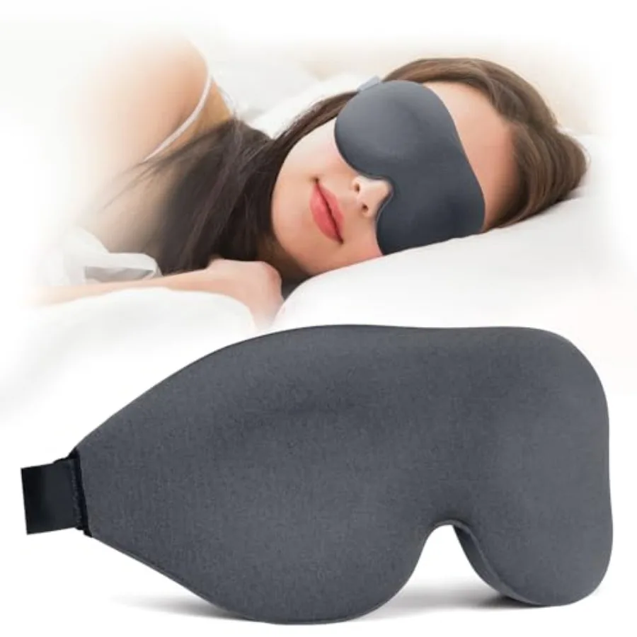 Sleep Mask for Back and Side Sleeper, Block Out Light, Luxury Sleeping Eye Mask of 3D Night Blindfold, Zero Pressure Breathable
Sleep Mask for Back and Side Sleeper, Block Out Light, Luxury Sleeping Eye Mask of 3D Night Blindfold, Zero Pressure Breathable