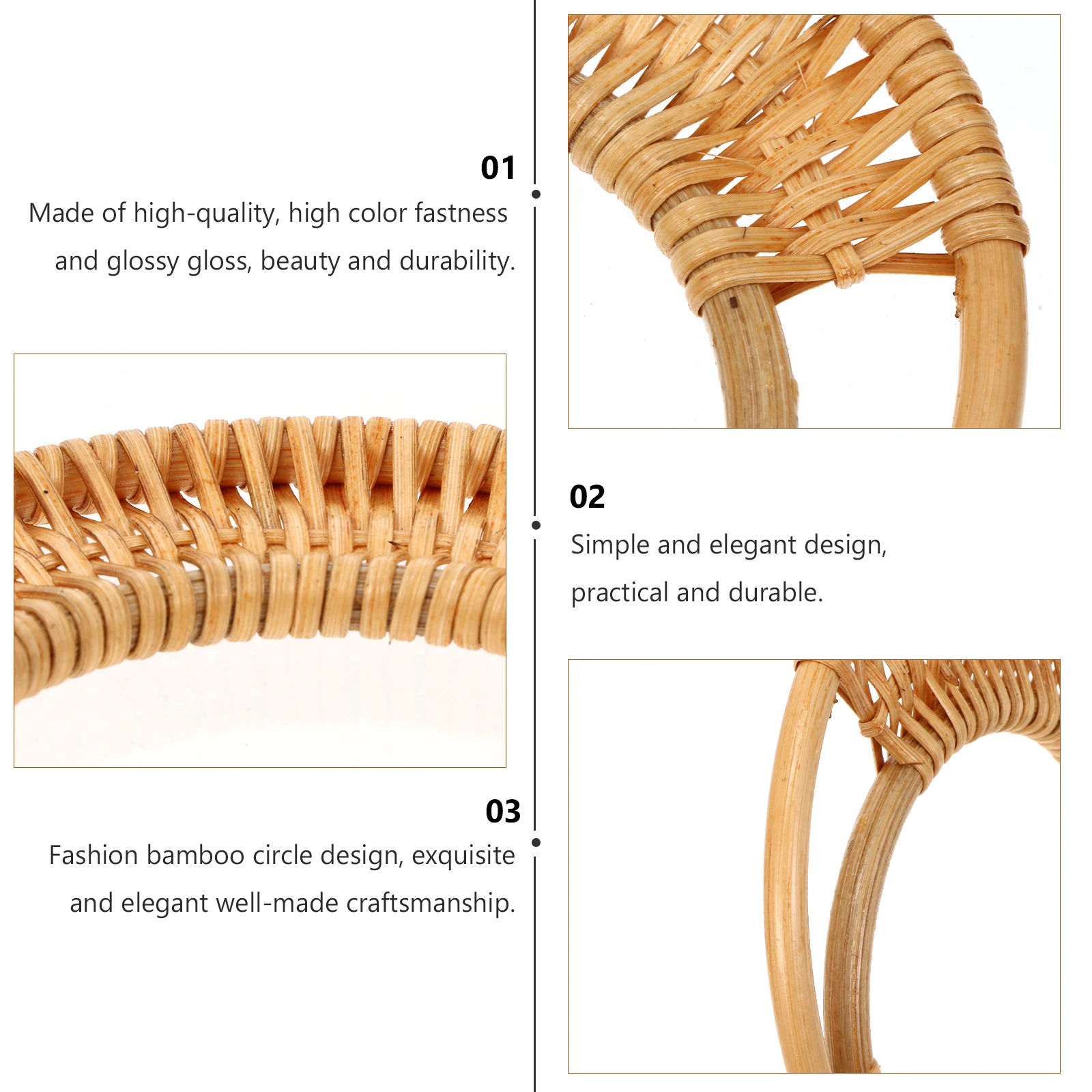 Bamboo Circle Bamboo Bag H Diy Accessories Durable Glossy Finish Replacement Tote Straw Beach Bag Accessories
Bamboo Circle Bamboo Bag H Diy Accessories Durable Glossy Finish Replacement Tote Straw Beach Bag Accessories