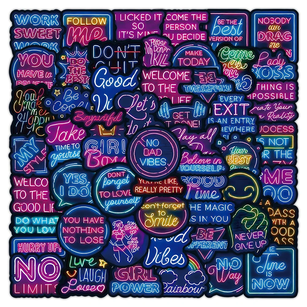 10/30/52pcs Cool Creative Neon Light Graffiti Stickers Waterproof DIY Laptop Suitcase Bike Phone Case Cartoon Decals Decoration
10/30/52pcs Cool Creative Neon Light Graffiti Stickers Waterproof DIY Laptop Suitcase Bike Phone Case Cartoon Decals Decoration