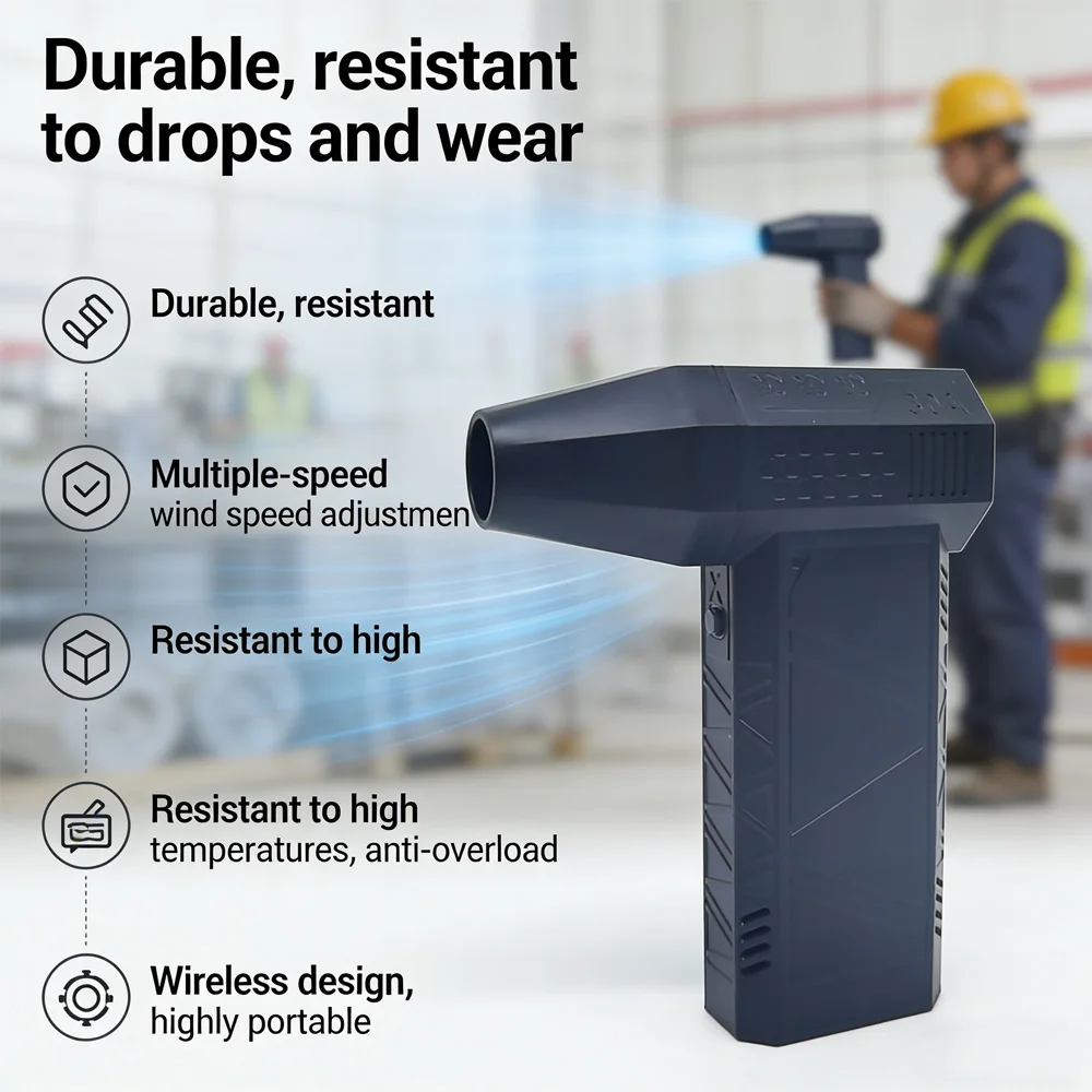 Powerful Air Blower 130000RPM Brushless Violent Fan Vacuum Dust Cleaner Strong Winds 53m/s Turbo Jet Blower Type-C Recharging
Powerful Air Blower 130000RPM Brushless Violent Fan Vacuum Dust Cleaner Strong Winds 53m/s Turbo Jet Blower Type-C Recharging