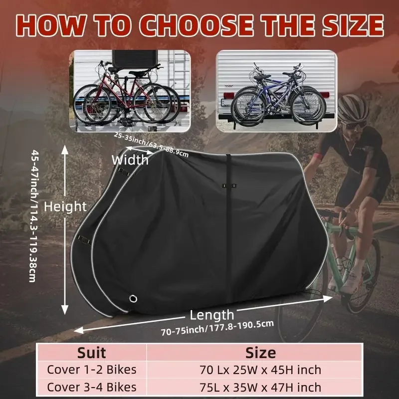 Bicycle Cover Outdoor Electric Bike Rain Cover Transport Protection Sun Rain Shield Bike Storage Cover
Bicycle Cover Outdoor Electric Bike Rain Cover Transport Protection Sun Rain Shield Bike Storage Cover