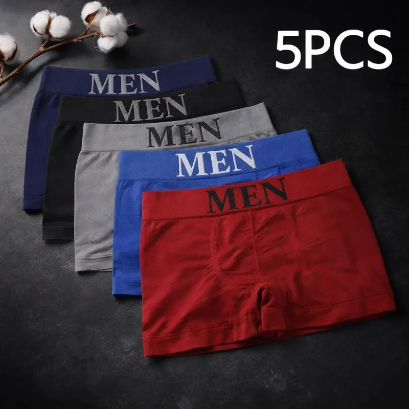 5 Pcs Men’s Boxer Briefs High Elastic Breathable Underwear Soft Cotton Stretch Shorts Comfortable Plain Color Panties
5 Pcs Men’s Boxer Briefs High Elastic Breathable Underwear Soft Cotton Stretch Shorts Comfortable Plain Color Panties