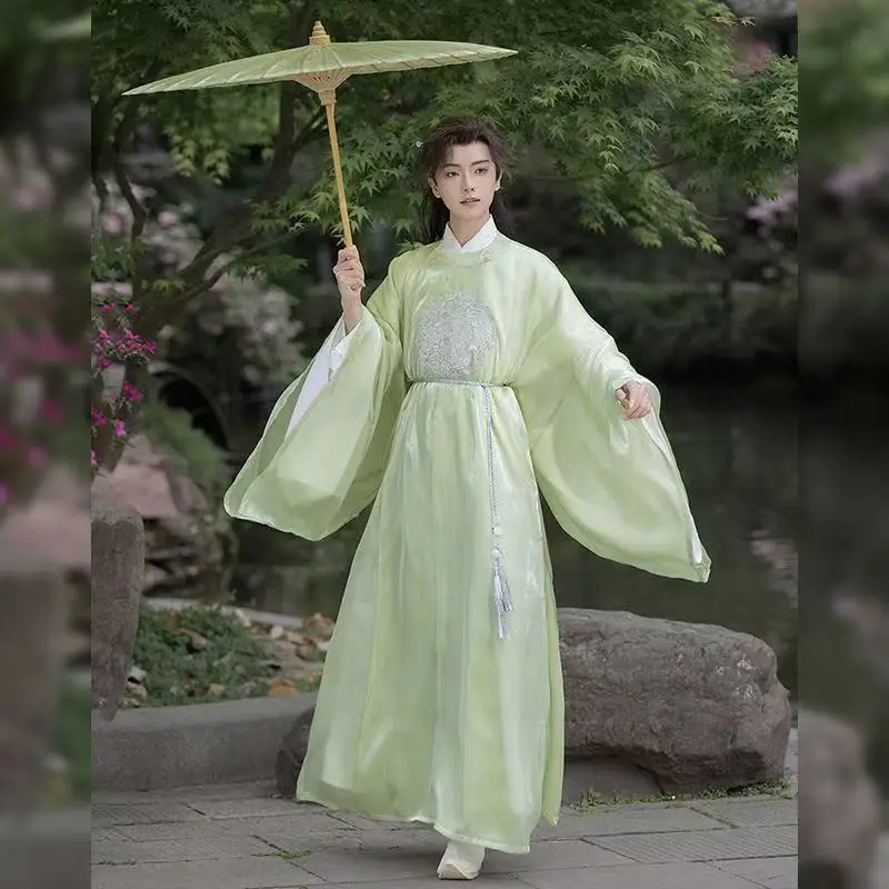Original Natural Green Hanfu Men Women Traditional Sewed Embroidery Round Neck Robe Halloween Event Prince Cosplay Outfit TANG
Original Natural Green Hanfu Men Women Traditional Sewed Embroidery Round Neck Robe Halloween Event Prince Cosplay Outfit TANG
