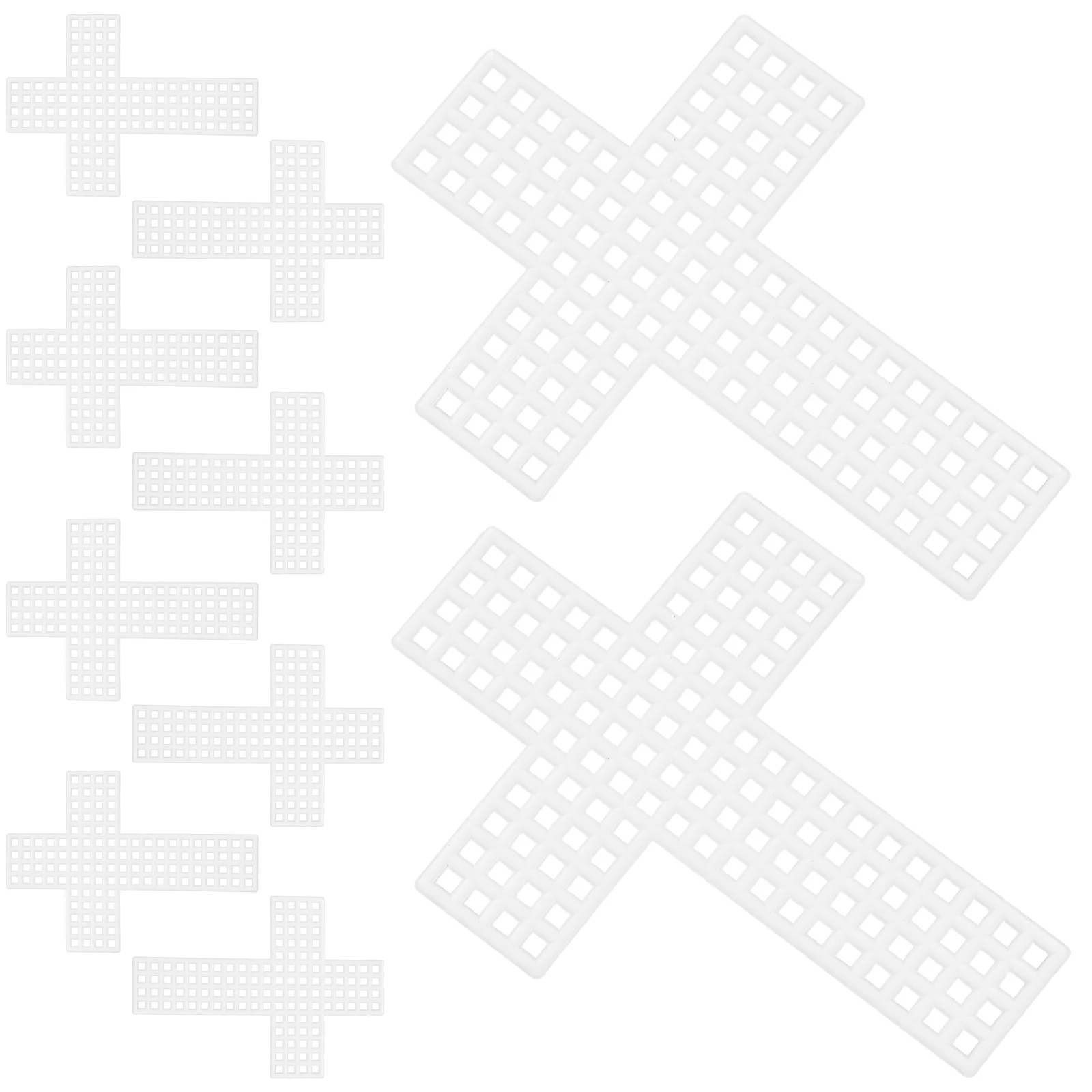 10pcs Plastic Cross Stitch Canvas Sheets 7.8X5.5Cm 3D Embroidery Mesh For Diy Yarn Needlework Durable Blank Canvas Cross Shaped 
10pcs Plastic Cross Stitch Canvas Sheets 7.8X5.5Cm 3D Embroidery Mesh For Diy Yarn Needlework Durable Blank Canvas Cross Shaped