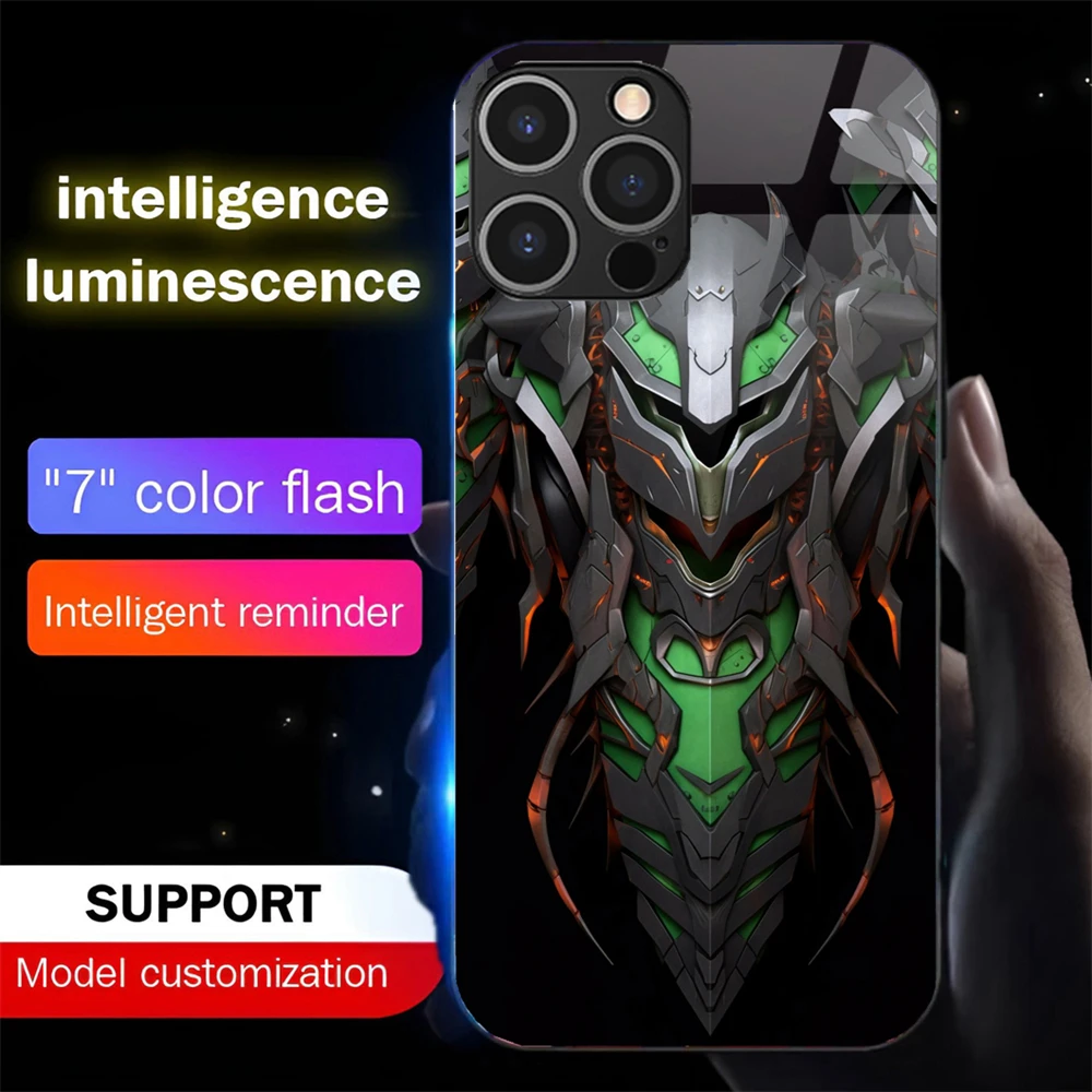 Armor Mecha Design Smart LED Light Glow Tempered Glass Phone Case For iPhone 16 E 15 14 13 12 11 Pro Max XR XS Plus SE
Armor Mecha Design Smart LED Light Glow Tempered Glass Phone Case For iPhone 16 E 15 14 13 12 11 Pro Max XR XS Plus SE