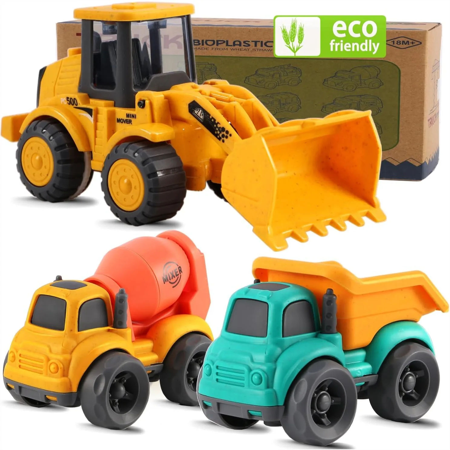 Toddler Toys for Ages 2-4, Dump Truck Cement Mixer Excavator Toy Cars Set, BPA Free, Phthalates Free, Outdoor Toys for 1 2 3
Toddler Toys for Ages 2-4, Dump Truck Cement Mixer Excavator Toy Cars Set, BPA Free, Phthalates Free, Outdoor Toys for 1 2 3