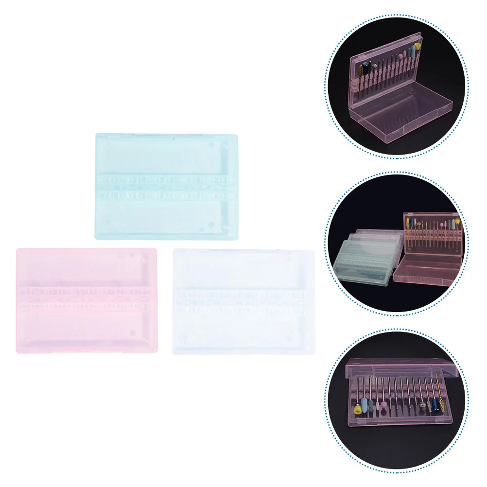 3 Pcs Grinding Head Storage Box Nail Drill Bits Organizer Finishing Case Kits Major Manicure Polishing Holder
3 Pcs Grinding Head Storage Box Nail Drill Bits Organizer Finishing Case Kits Major Manicure Polishing Holder