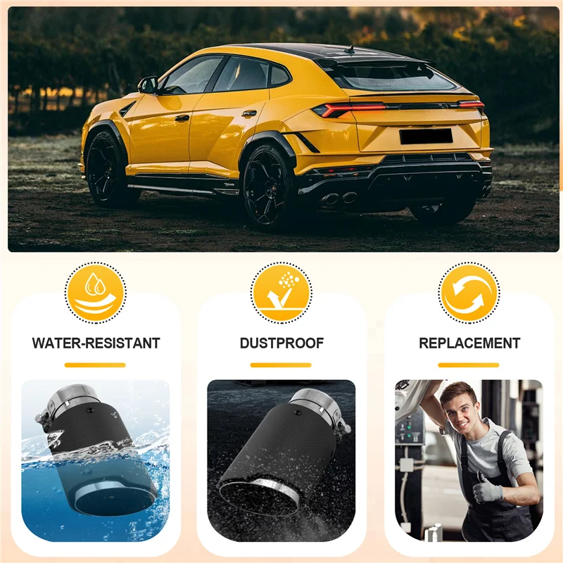 Superior-Car Matte Carbon Fiber Exhaust Tip Universal Car Exhaust Pipe Modification Tail Throat Clip-On Tail Pipe
Superior-Car Matte Carbon Fiber Exhaust Tip Universal Car Exhaust Pipe Modification Tail Throat Clip-On Tail Pipe