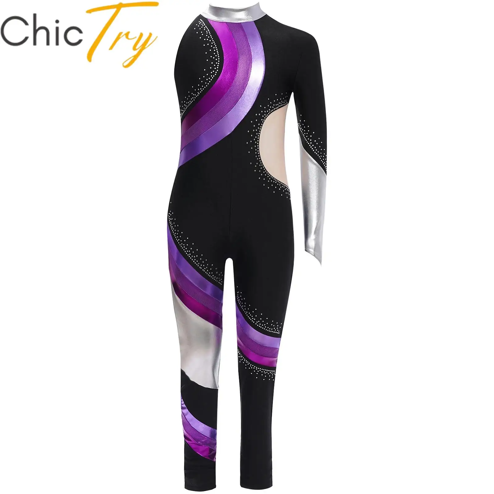 Kids Girls Rhythmic Ballet Gymnastics Jumpsuit Rhinestones Bodysuit Asymmetrical Full Length Figure Ice Skating Fitness Leotard
Kids Girls Rhythmic Ballet Gymnastics Jumpsuit Rhinestones Bodysuit Asymmetrical Full Length Figure Ice Skating Fitness Leotard