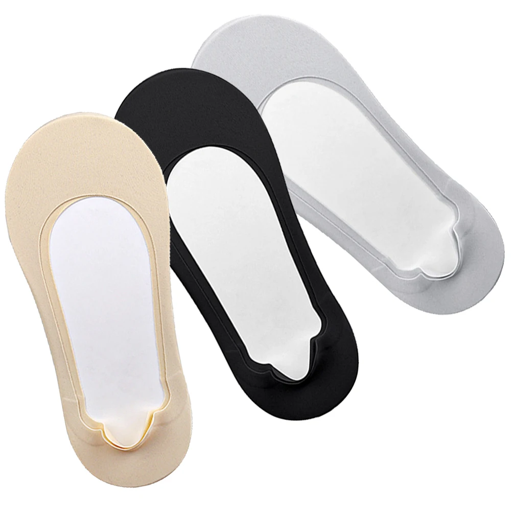 6pcs 3 Pairs Shock Absorption Pressure-relieving Invisible Low Cut Socks Women Breathable Toeless Heelless Black Gray Beige
6pcs 3 Pairs Shock Absorption Pressure-relieving Invisible Low Cut Socks Women Breathable Toeless Heelless Black Gray Beige