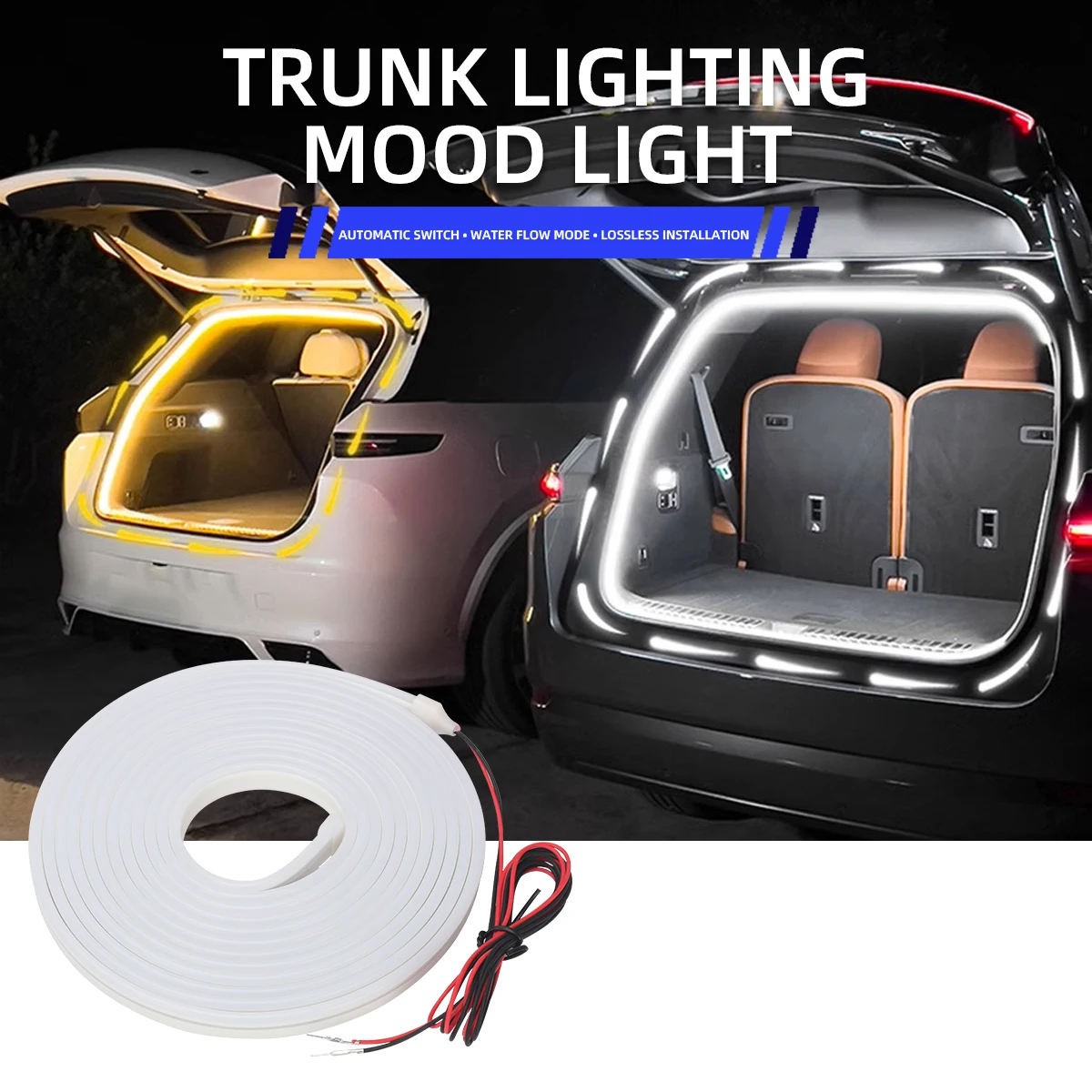 4M LED Strip Light Car Rear Trunk Brighten 12V LED Strip interior light Ambient Lamps Waterproof Flexible Car Decorative Lamp
4M LED Strip Light Car Rear Trunk Brighten 12V LED Strip interior light Ambient Lamps Waterproof Flexible Car Decorative Lamp