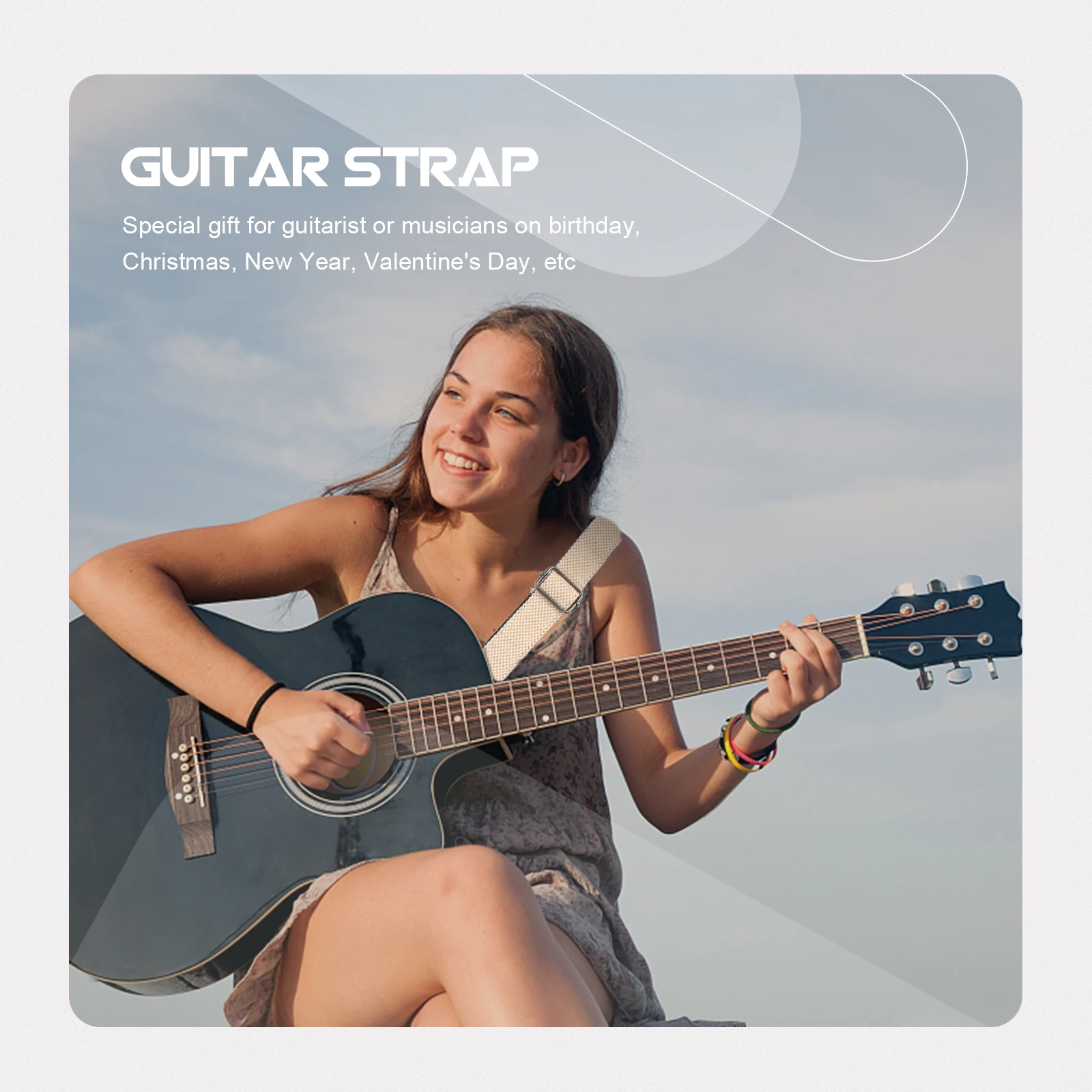 Ukulele Strap Guitar Accessories Shoulder Adjustable Straps Vintage Decoration Electric
Ukulele Strap Guitar Accessories Shoulder Adjustable Straps Vintage Decoration Electric