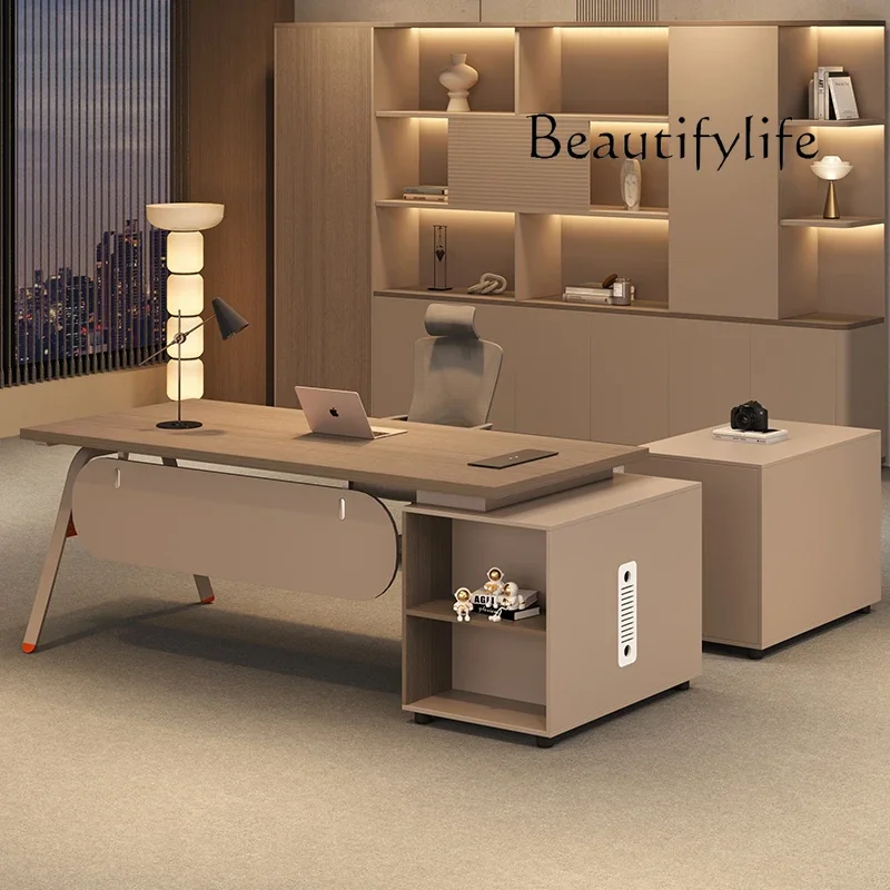 Light luxury office desk and chair combination, desk manager's desk, simple modern designer furniture
Light luxury office desk and chair combination, desk manager's desk, simple modern designer furniture