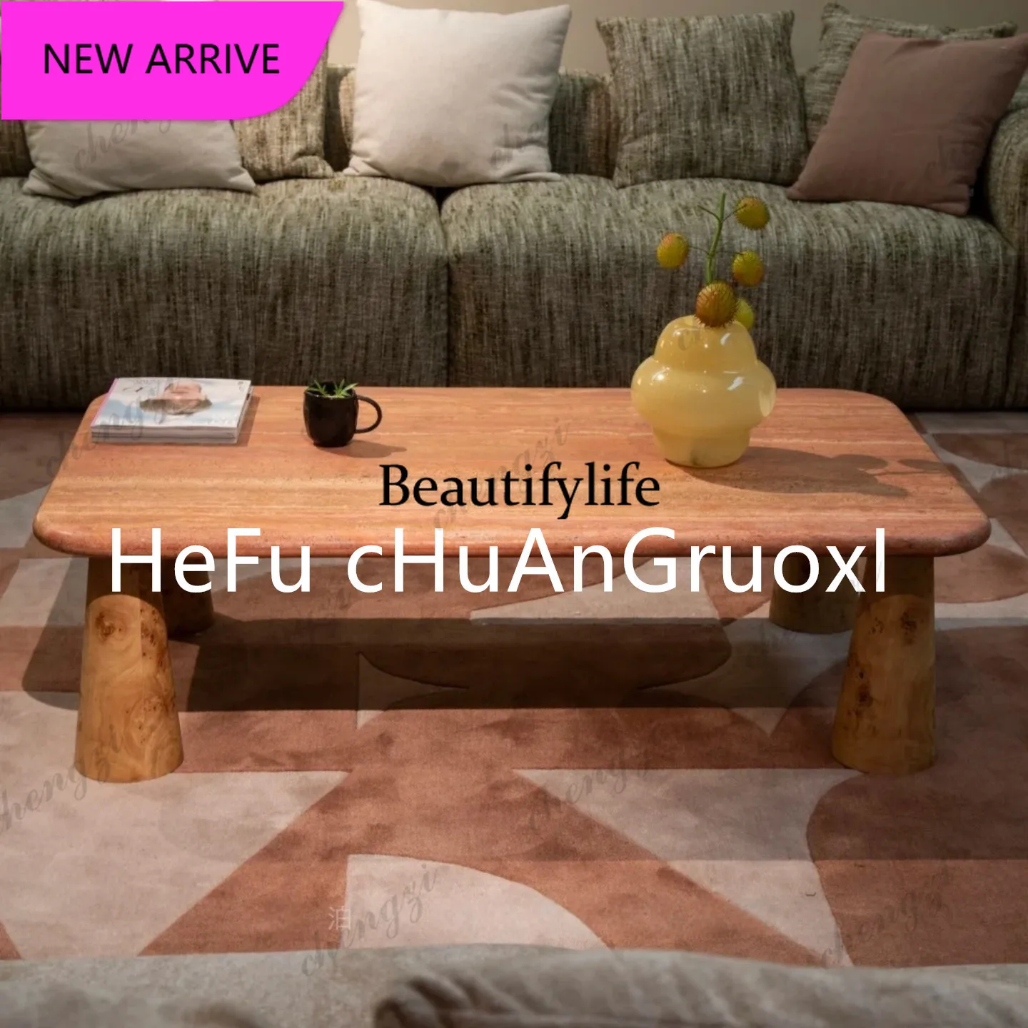 P3 Real natural travertine coffee table wood coffee table log color natural wood grain rectangular living room coffee table
P3 Real natural travertine coffee table wood coffee table log color natural wood grain rectangular living room coffee table