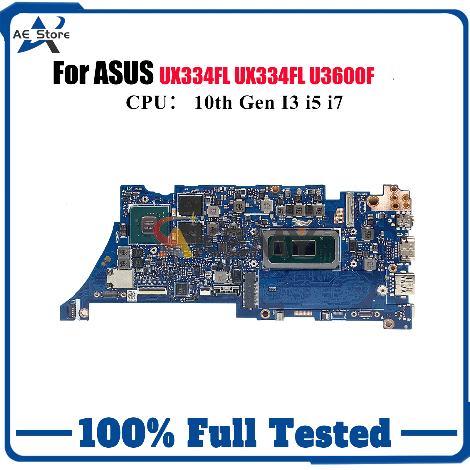 UX334FL Laptop Motherboard For ASUS ZenBook UX334FL U3600F UX334F UX463FL U4600F Mainboard With 10th Gen I3 i5 i7 100% tests OK
UX334FL Laptop Motherboard For ASUS ZenBook UX334FL U3600F UX334F UX463FL U4600F Mainboard With 10th Gen I3 i5 i7 100% tests OK