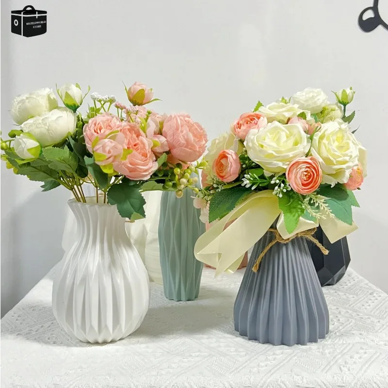 White Plastic Vase Flower Decoration Vase Living Room Bedroom Desktop Flower Arrangement Flower Decoration
White Plastic Vase Flower Decoration Vase Living Room Bedroom Desktop Flower Arrangement Flower Decoration