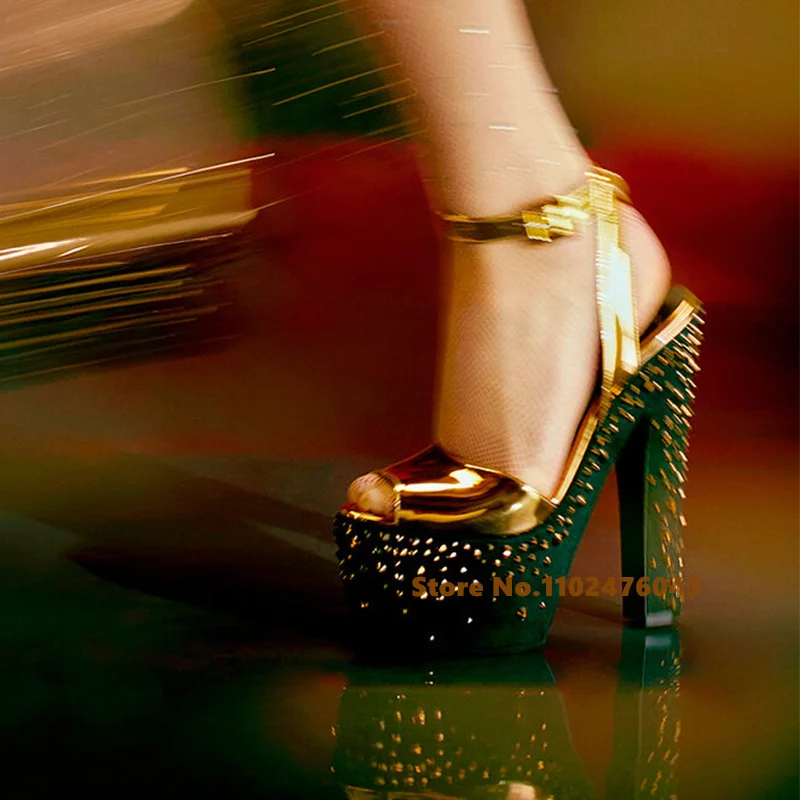 Gold Platform Rhinestone Thick Heel Black Slingback Sandal Elegant Ladies Ankle Strap Brand Design Mixed Color Party Dress Shoes
Gold Platform Rhinestone Thick Heel Black Slingback Sandal Elegant Ladies Ankle Strap Brand Design Mixed Color Party Dress Shoes