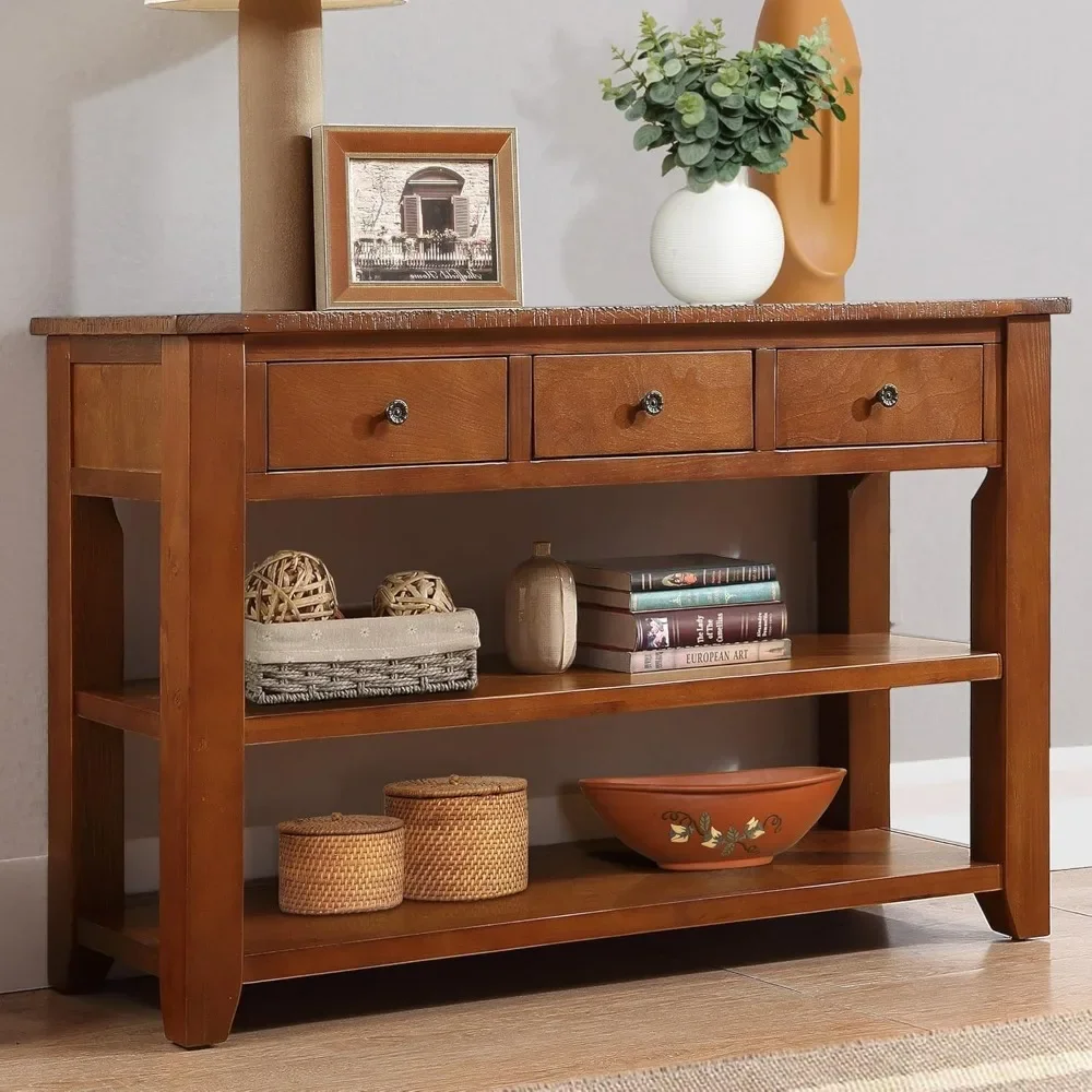 Farmhouse Wood Entryway Console Table 48-Inch Modern Sofa Entry Table with Drawers and Storage Shelves for Entrance
Farmhouse Wood Entryway Console Table 48-Inch Modern Sofa Entry Table with Drawers and Storage Shelves for Entrance
