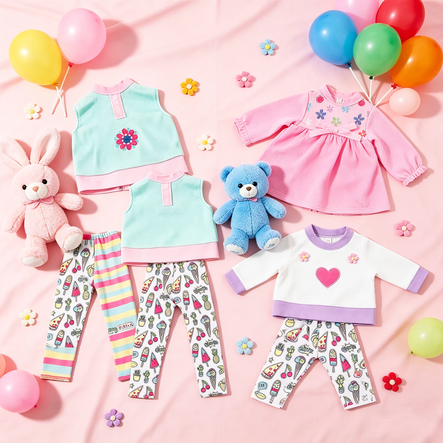 Pink Heart Print 14 Inch Doll Dress Outfit Long Sleeve Top + Skirt Set for 35cm Girl Dolls, Cute Daily Casual Wear Nancy Dolls
Pink Heart Print 14 Inch Doll Dress Outfit Long Sleeve Top + Skirt Set for 35cm Girl Dolls, Cute Daily Casual Wear Nancy Dolls