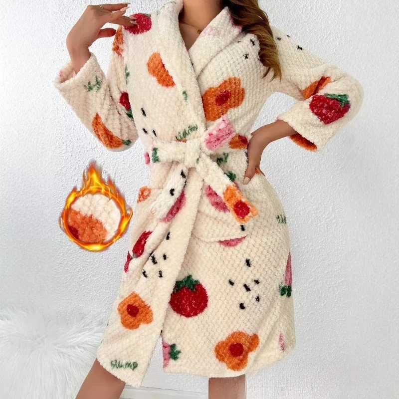 2025 Autumn Winter Women's Thickened Flannel Nightgown Print Extended Velvet Bathrobe 4XL Plus Size Long Sleeve Morning Gown
2025 Autumn Winter Women's Thickened Flannel Nightgown Print Extended Velvet Bathrobe 4XL Plus Size Long Sleeve Morning Gown