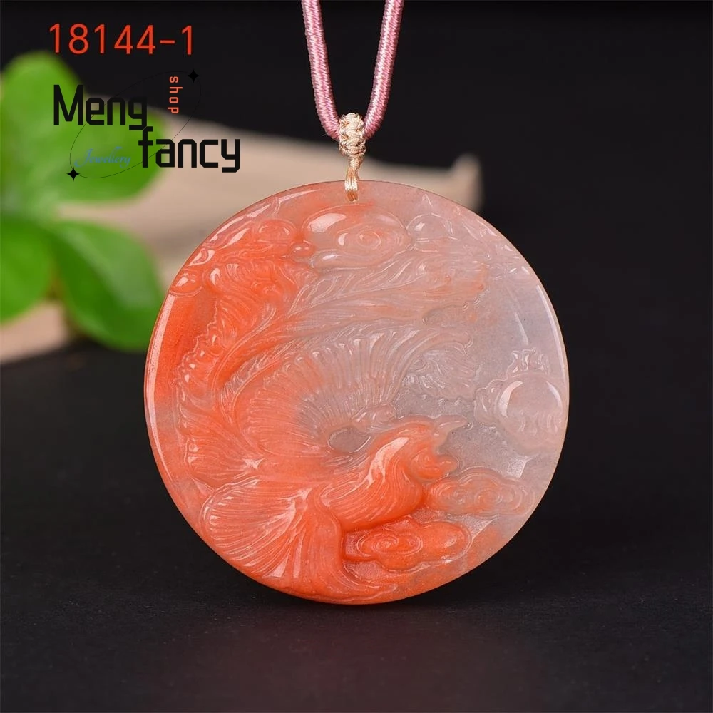 Popular Exquisite Premium Natural Gold Silk Jade Peach Blossom Stuffed Phoenix Pendant Mascots Fashion Fine Jewelry Holiday Gift
Popular Exquisite Premium Natural Gold Silk Jade Peach Blossom Stuffed Phoenix Pendant Mascots Fashion Fine Jewelry Holiday Gift