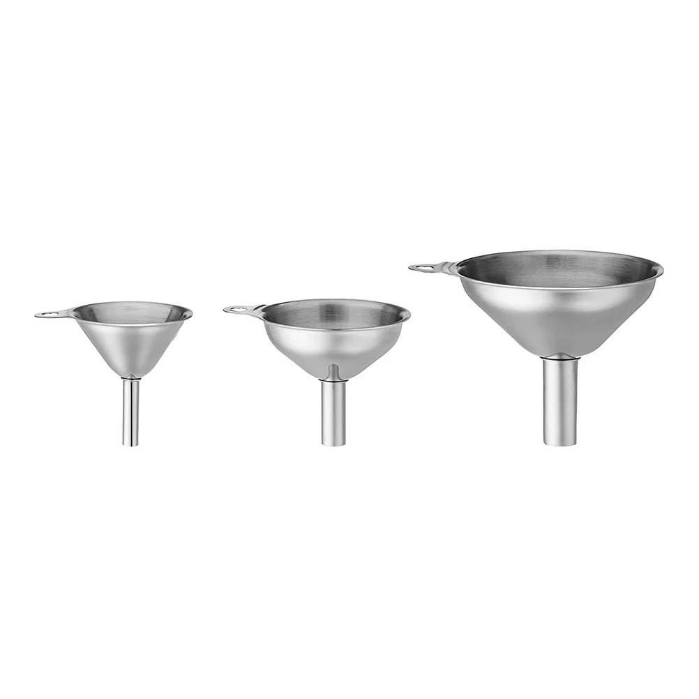3 Pcs Stainless Steel Funnel Set for Kitchen Oil Soy Sauce Dispensing Transfer Tools Daily Use Essential Accessories Spill
3 Pcs Stainless Steel Funnel Set for Kitchen Oil Soy Sauce Dispensing Transfer Tools Daily Use Essential Accessories Spill