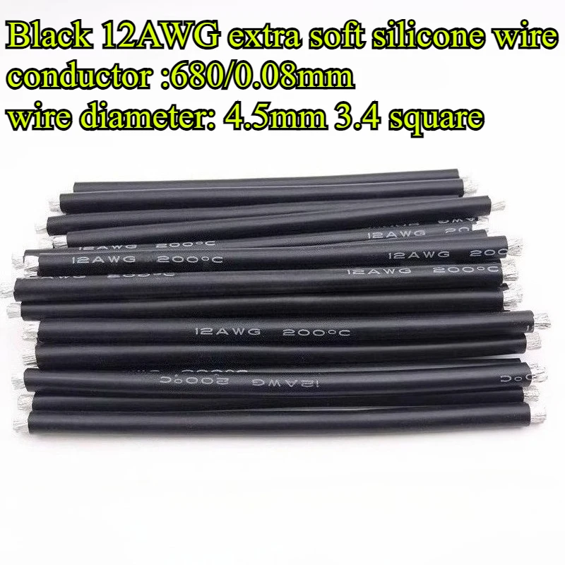 Red Black Double head Tin Plating High Temperature Resistant Extra Soft Silicone Wire Cable 10/12/14/16/18AWG 10/20/30/50cm
Red Black Double head Tin Plating High Temperature Resistant Extra Soft Silicone Wire Cable 10/12/14/16/18AWG 10/20/30/50cm